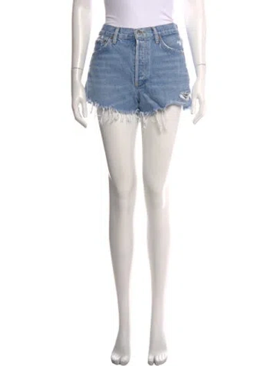 Pre-owned Agolde Mini Shorts In Blue