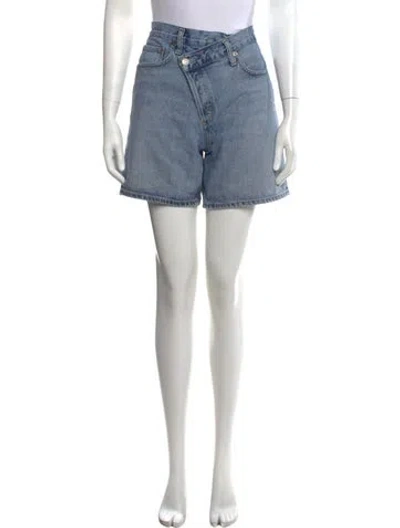 Pre-owned Agolde Mini Shorts In Blue