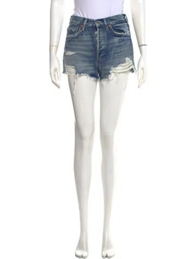 Pre-owned Agolde Mini Shorts In Blue