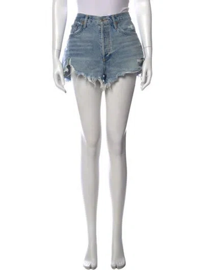 Pre-owned Agolde Mini Shorts In Blue