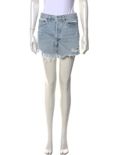 Pre-owned Agolde Mini Shorts In Blue