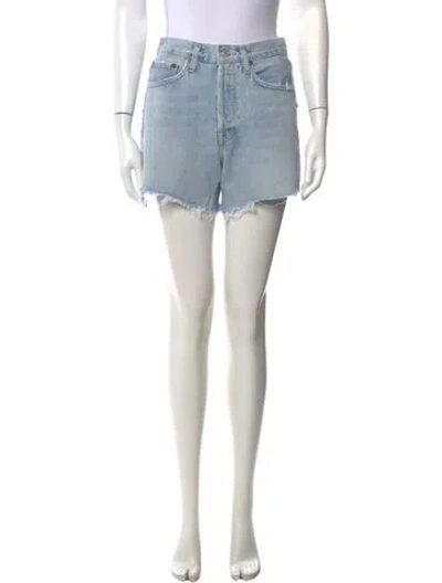 Pre-owned Agolde Mini Shorts In Blue