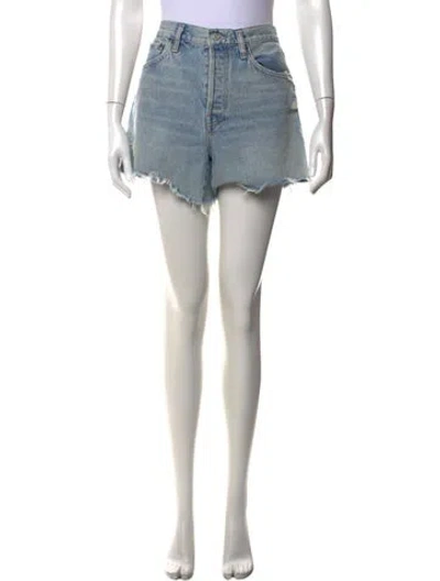 Pre-owned Agolde Mini Shorts In Blue