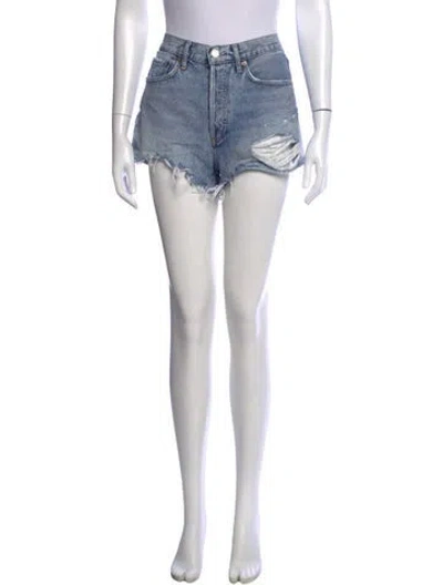 Pre-owned Agolde Mini Shorts In Blue