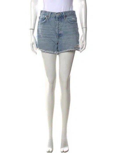 Pre-owned Agolde Mini Shorts In Blue