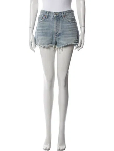 Pre-owned Agolde Mini Shorts In Blue