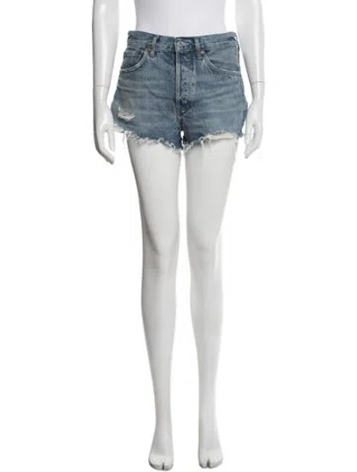 Pre-owned Agolde Mini Shorts In Blue