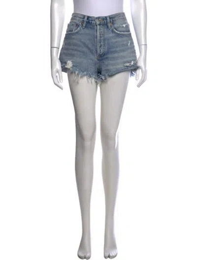Pre-owned Agolde Mini Shorts In Blue
