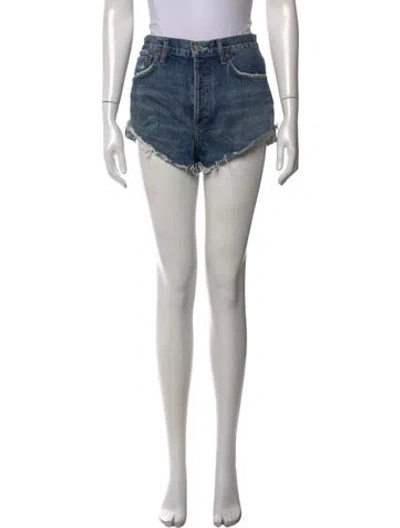 Pre-owned Agolde Mini Shorts In Blue