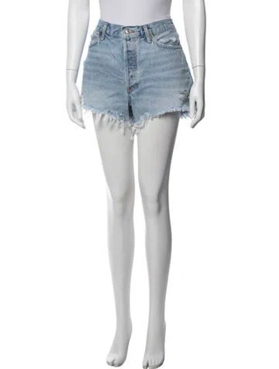 Pre-owned Agolde Mini Shorts In Blue