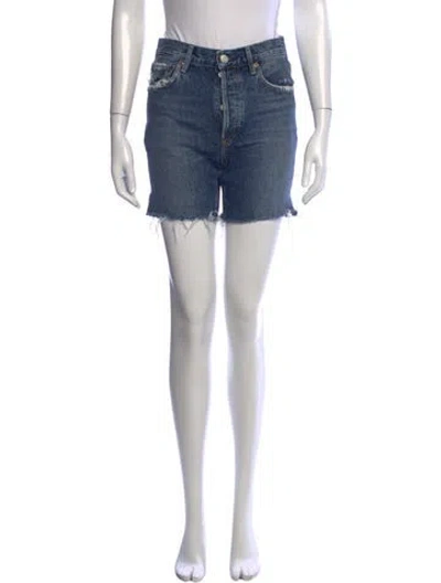 Pre-owned Agolde Mini Shorts In Blue
