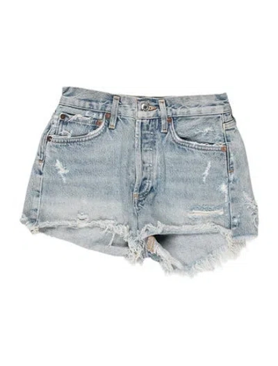Pre-owned Agolde Mini Shorts In Blue