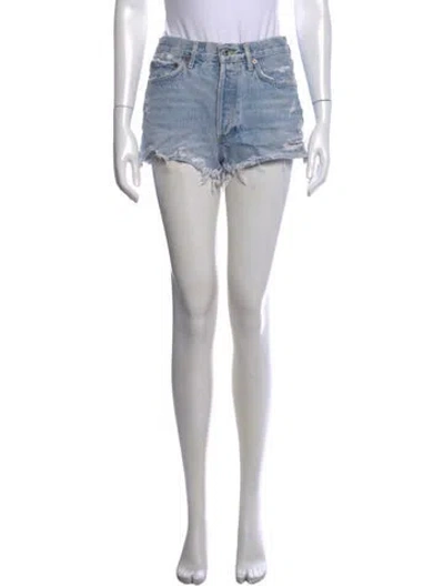 Pre-owned Agolde Mini Shorts In Blue