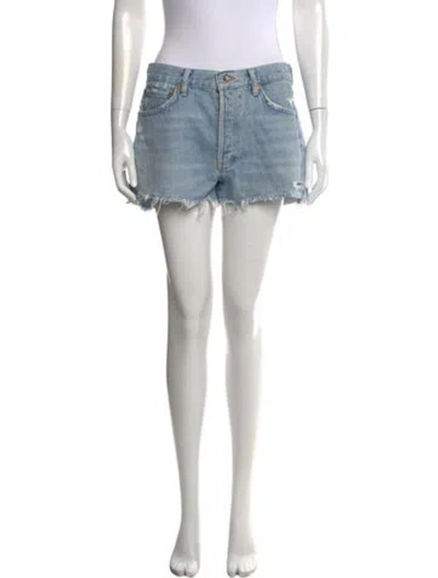 Pre-owned Agolde Mini Shorts In Blue