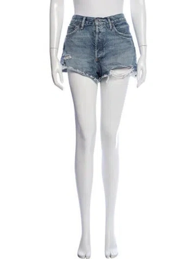 Pre-owned Agolde Mini Shorts In Blue