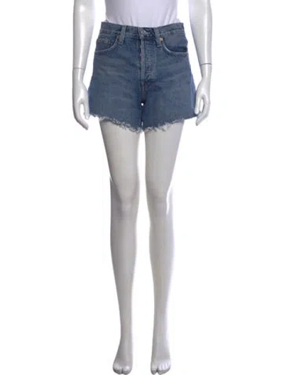 Pre-owned Agolde Mini Shorts In Blue