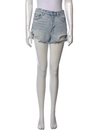 Pre-owned Agolde Mini Shorts In Blue
