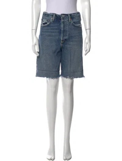 Pre-owned Agolde Mini Shorts In Blue