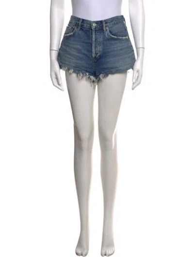 Pre-owned Agolde Mini Shorts In Blue