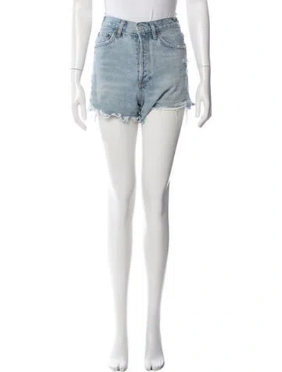 Pre-owned Agolde Mini Shorts In Blue