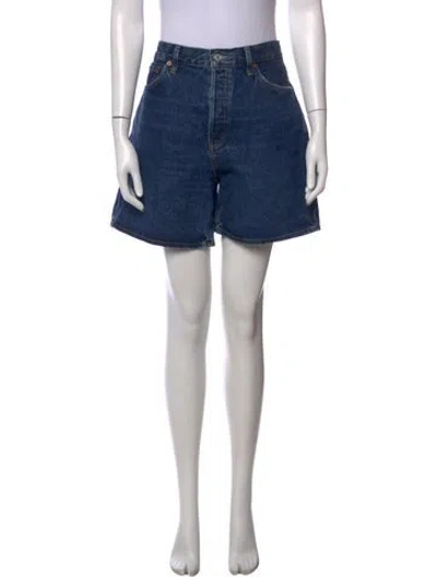 Pre-owned Agolde Mini Shorts In Blue