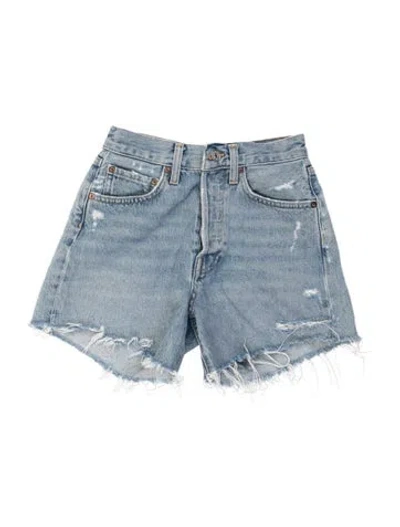 Pre-owned Agolde Mini Shorts In Blue
