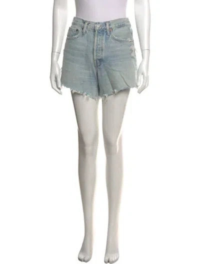 Pre-owned Agolde Mini Shorts In Blue