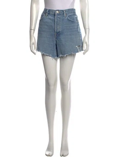 Pre-owned Agolde Mini Shorts In Blue