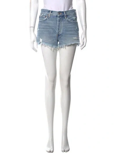 Pre-owned Agolde Mini Shorts In Blue