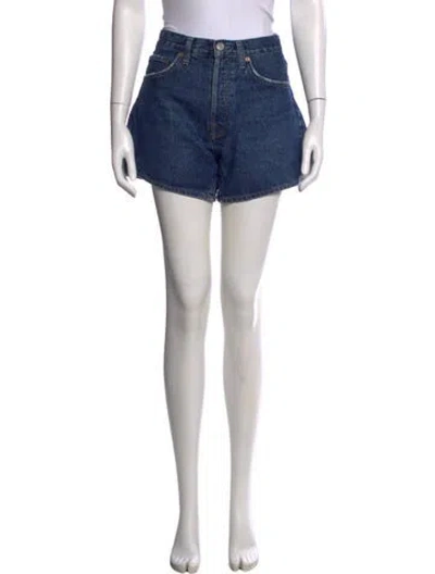 Pre-owned Agolde Mini Shorts In Blue