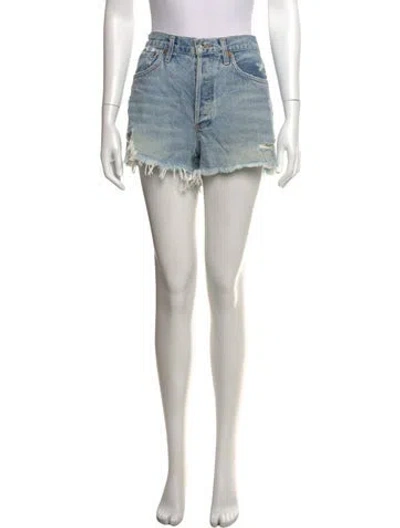 Pre-owned Agolde Mini Shorts In Blue