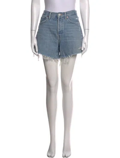 Pre-owned Agolde Mini Shorts In Blue