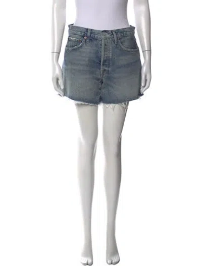 Pre-owned Agolde Mini Shorts In Blue