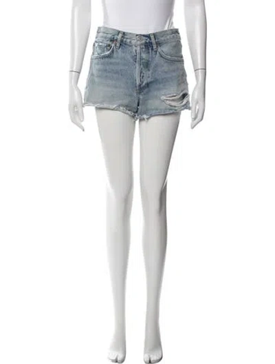 Pre-owned Agolde Mini Shorts In Blue