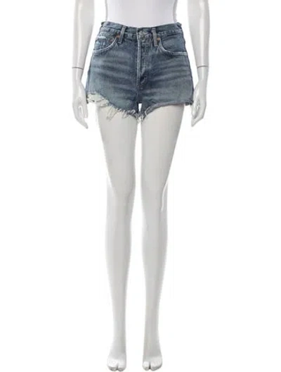 Pre-owned Agolde Mini Shorts In Blue