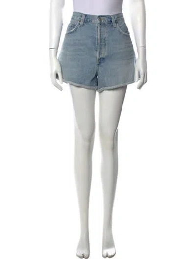 Pre-owned Agolde Mini Shorts In Blue