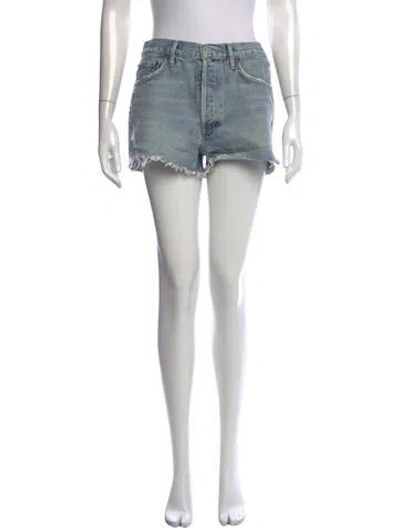 Pre-owned Agolde Mini Shorts In Blue