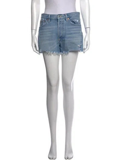 Pre-owned Agolde Mini Shorts In Blue