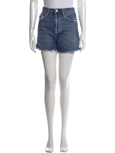 Pre-owned Agolde Mini Shorts In Blue