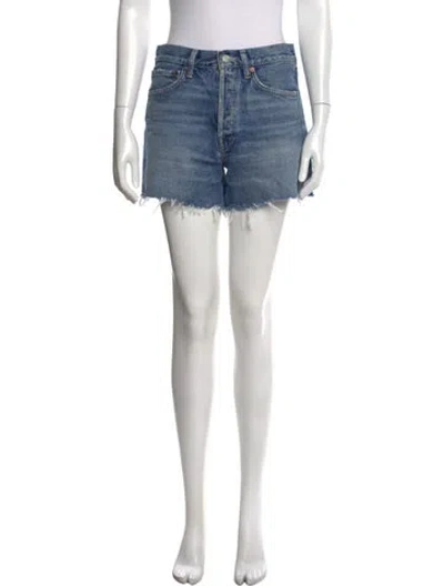 Pre-owned Agolde Mini Shorts In Blue