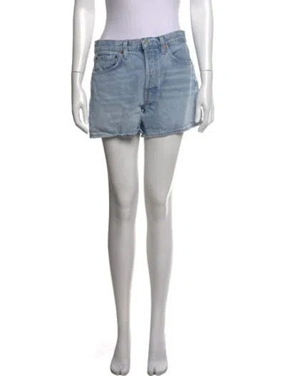 Pre-owned Agolde Mini Shorts In Blue