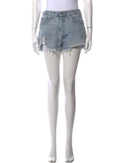Pre-owned Agolde Mini Shorts In Blue