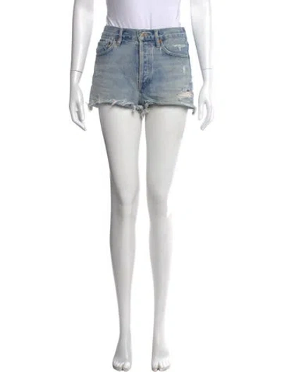 Pre-owned Agolde Mini Shorts In Blue