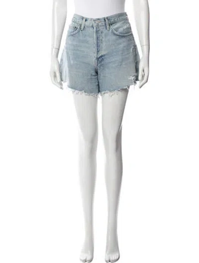Pre-owned Agolde Mini Shorts In Blue