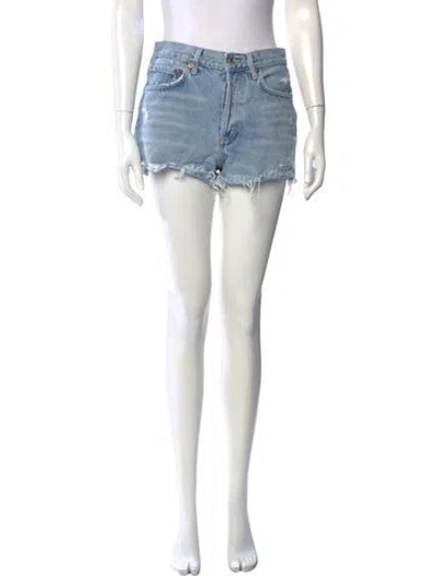 Pre-owned Agolde Mini Shorts In Blue