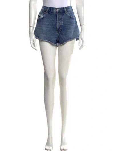 Pre-owned Agolde Mini Shorts In Blue