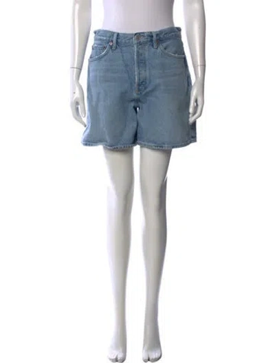 Pre-owned Agolde Mini Shorts In Blue