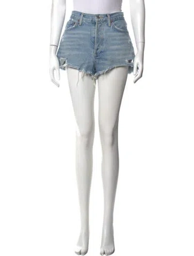 Pre-owned Agolde Mini Shorts In Blue