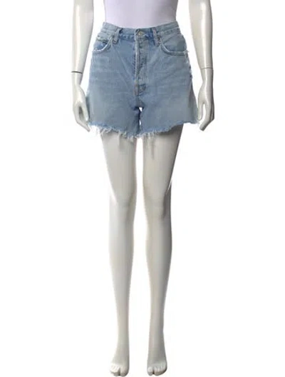 Pre-owned Agolde Mini Shorts In Blue