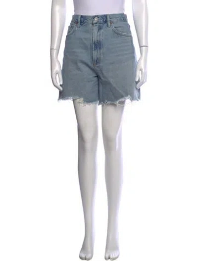 Pre-owned Agolde Mini Shorts In Blue